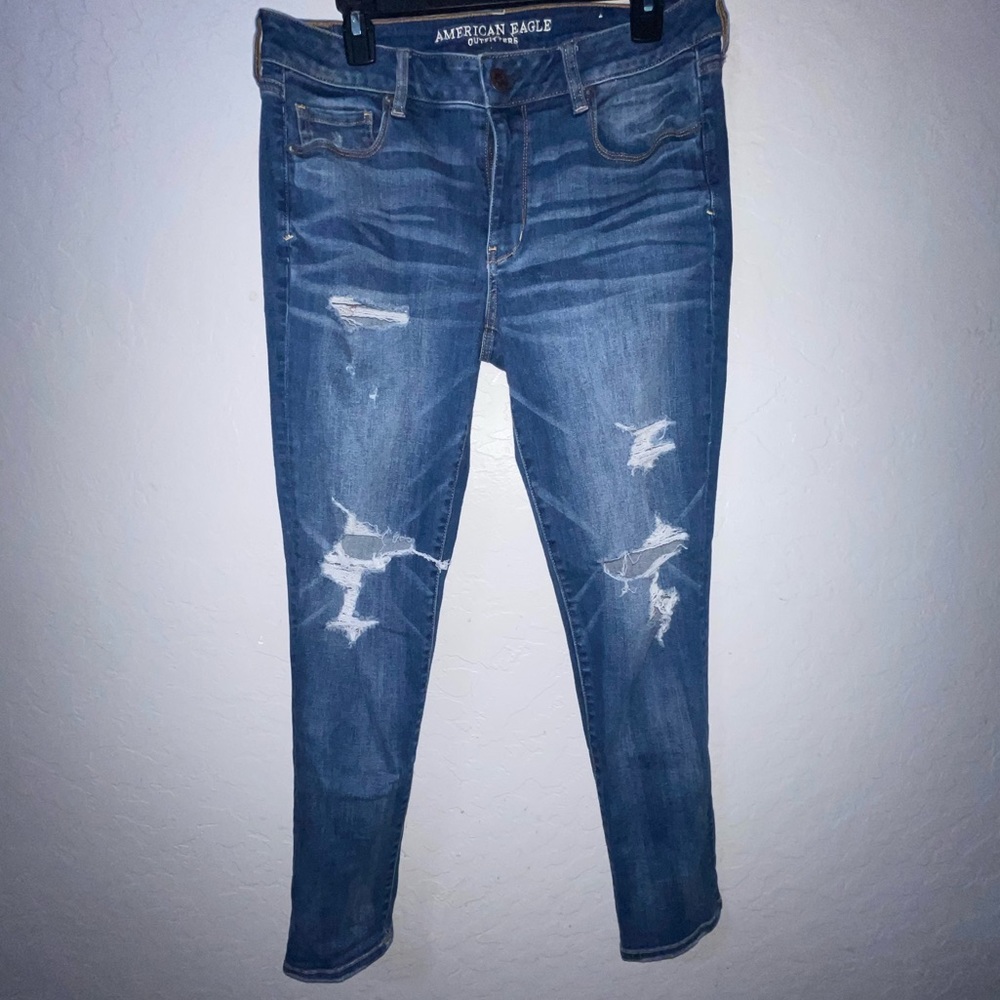 American Eagle ripped skinny jeans